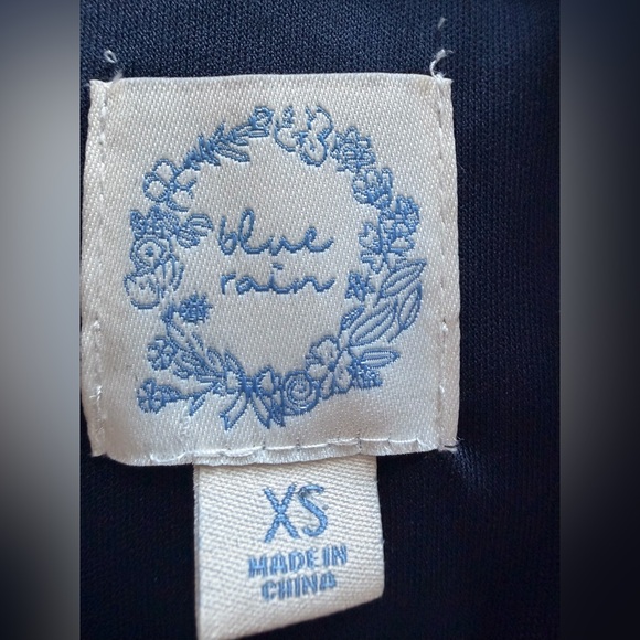 Blue Rain Navy Floral Flowy Mini Dress size Women’s small - Picture 7 of 8